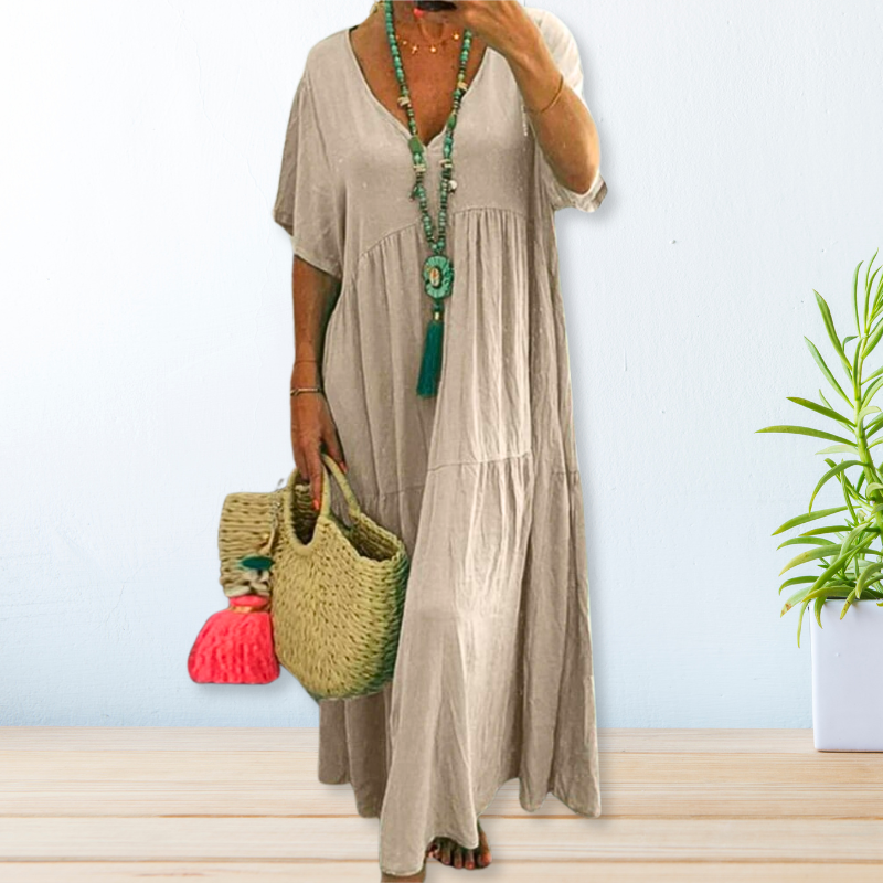 Maelis | Vestido de linho de algodão