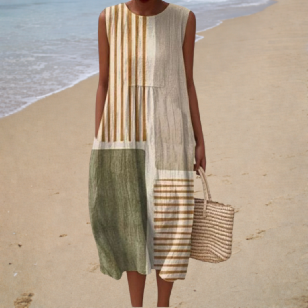 Vestido de verão confortável sem mangas