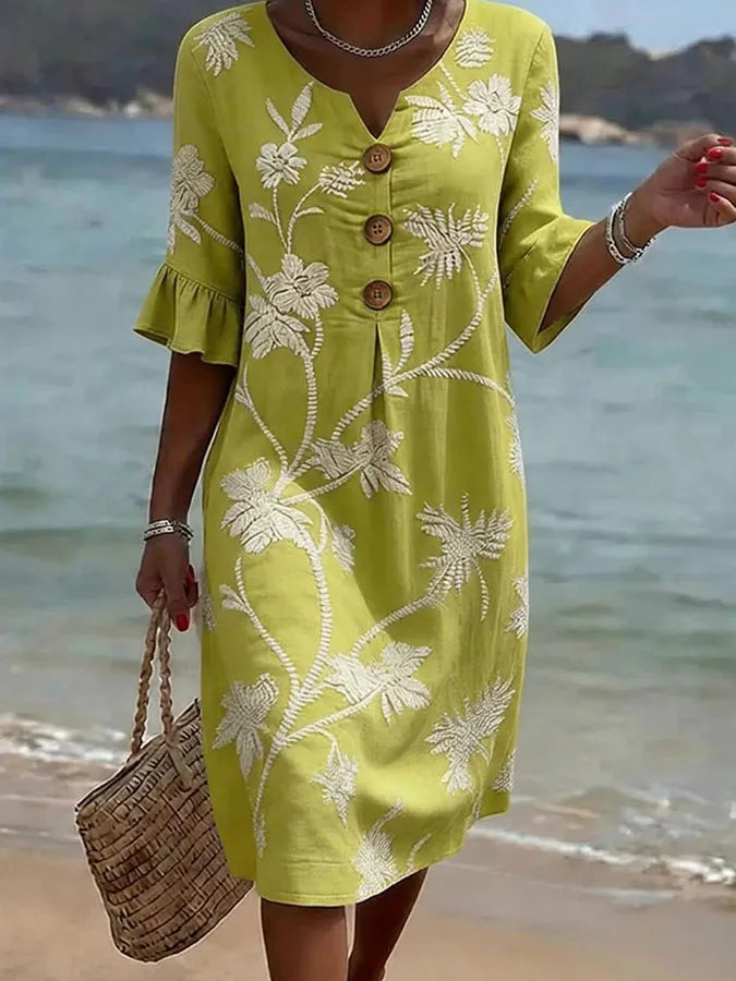 Zoé – Vestido casual com estampa floral